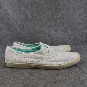 Keds Shoes Womens 7 Casual Sneakers Crochet Floral Trainers White Lace Up Flat